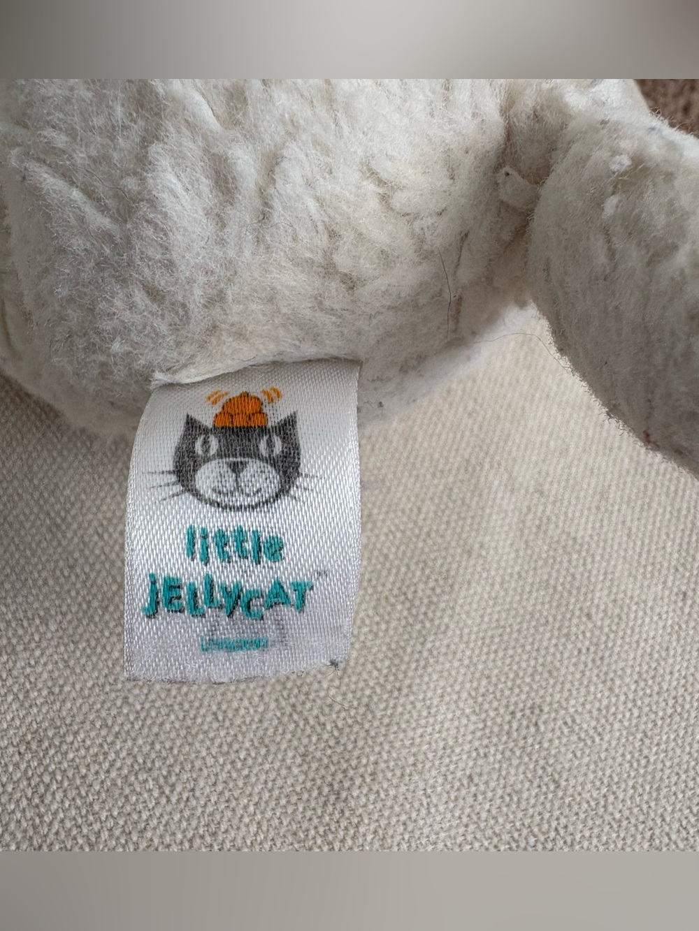 Jellycat White Lamb Security Blanket Lovey Plush Soother JCINC1644 - Picture 3 of 4